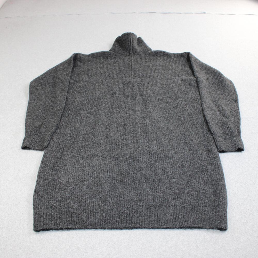 Uniqlo Sweater Dress Women Medium Gray Turtleneck Knit Long Sleeve Cozy Comfort